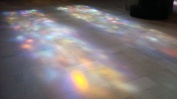 Stained glass lighting the floor of Grace Cathedral, San Francisco, California
